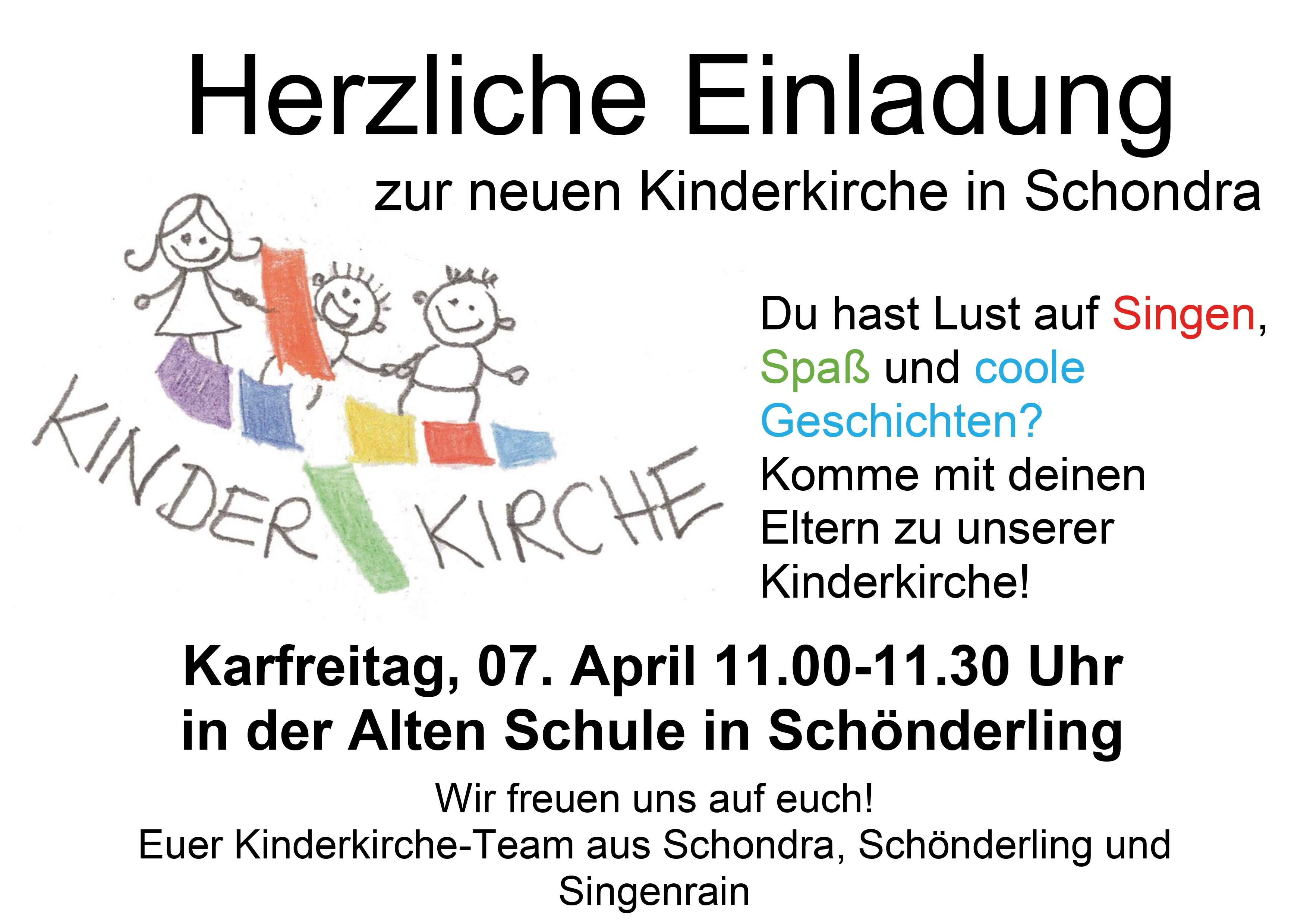 Kinderkirche Plakat Vorlage 2023